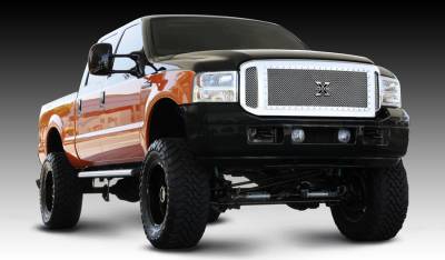 T-Rex - Ford Superduty T-Rex X-Metal Series Studded Main Grille - Polished Stainless Steel - 3PC - 6715610