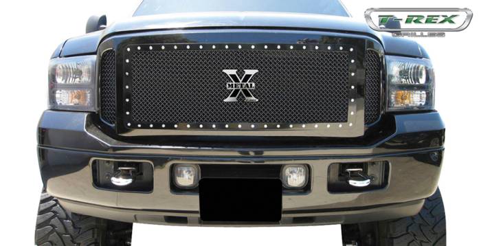 T-Rex - Ford Superduty T-Rex X-Metal Series Studded Main Grille - All Black - 3PC - 6715611