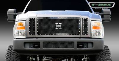 T-Rex - Ford Superduty T-Rex X-Metal Series Studded Main Grille - All Black - 3PC - 6715631