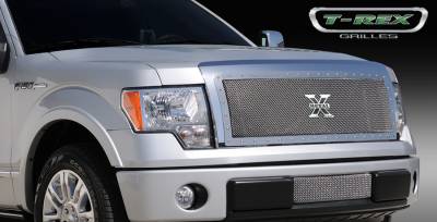 T-Rex - Ford F150 T-Rex X-Metal Series Studded Main Grille - Custom Full Opening - Polished Stainless Steel - 1PC - 6715680