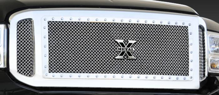T-Rex - Ford Superduty T-Rex X-Metal Series Studded Main Grille - Polished Stainless Steel - 3PC - 6715700