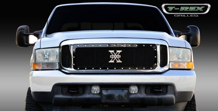 T-Rex - Ford Superduty T-Rex X-Metal Series Studded Main Grille - All Black - 3PC - 6715701