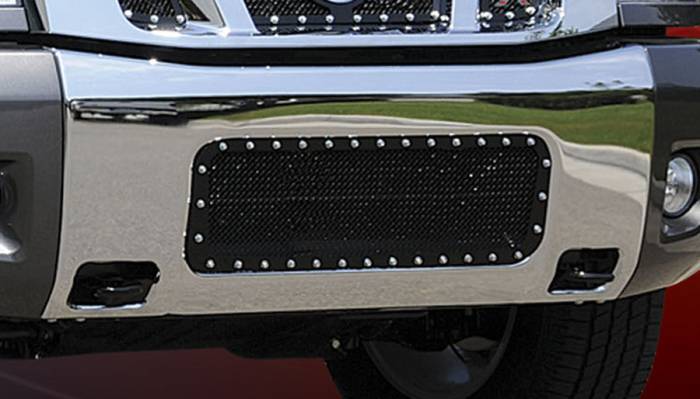T-Rex - Nissan Titan T-Rex X-Metal Series Studded Bumper Grille - All Black - 6727801