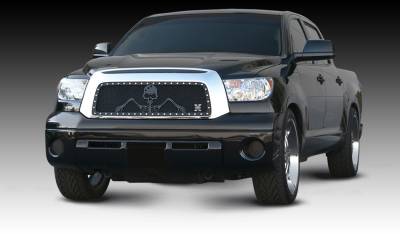 T-Rex - Toyota Tundra T-Rex Urban Assault Grunt Studded Main Grille with Soldier - Black OPS Flat Black - 7119636