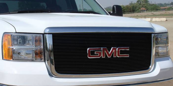 T-Rex - GMC Sierra T-Rex Billet Grille Insert & Overlay - Bolt On - 27 Bars - All Black - 21206B