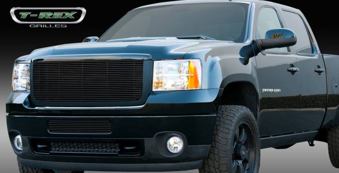 T-Rex - GMC Sierra T-Rex Billet Grille Insert & Overlay - Bolt On - All Black - 21209B