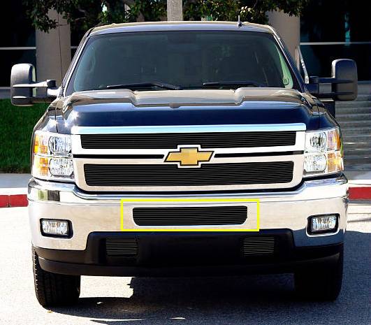 T-Rex - Chevrolet Silverado T-Rex Bumper Billet Grille - All Black - 25114B