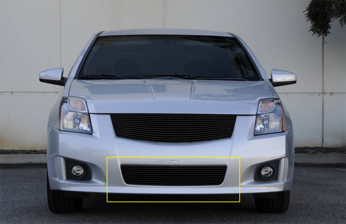 T-Rex - Nissan Sentra T-Rex Bumper Billet Grille Insert - All Black - 25764B