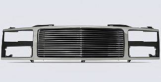 Street Scene - GMC CK Truck Street Scene Chrome Grille Shell with 4mm Polished Billet Grille - 950-75543