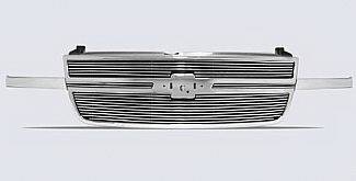 Street Scene - Chevrolet Silverado Street Scene Chrome Grille Shell with 4mm Polished Billet Grille - 950-75554