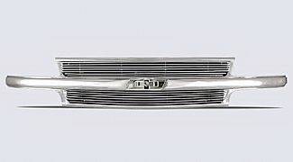 Street Scene - Chevrolet Silverado Street Scene Chrome Grille Shell with 4mm Polished Billet Insert - 950-75561