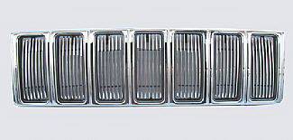 Street Scene - Jeep Cherokee Street Scene Chrome Grille Shell with 4mm Billet Grille - 950-75599