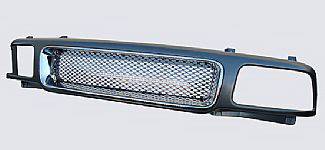 Street Scene - GMC S15 Street Scene Grille Shell with Black Chrome Grille - Sealed Beam Style - 950-76517