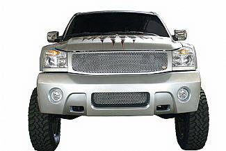 Street Scene - Nissan Armada Street Scene Satin Aluminum Grille for Generation 1 Bumper Cover - 950-77347