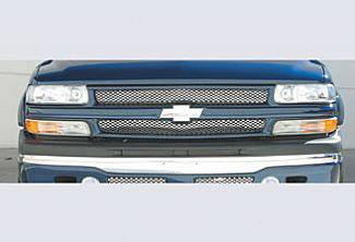 Street Scene - Chevrolet Silverado Street Scene Paintable Grille Shell with Bow Tie Mount & Satin Grille Insert - 950-77560