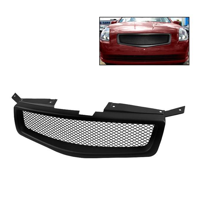 Spyder - Nissan Maxima Spyder Front Grille - Black - GRI-SP-NM04-BK