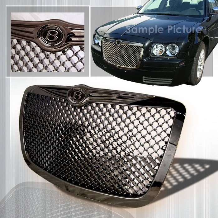 Spec-D - Chrysler 300 Spec-D Mesh Grille - Gunmetal - HG-300C05G