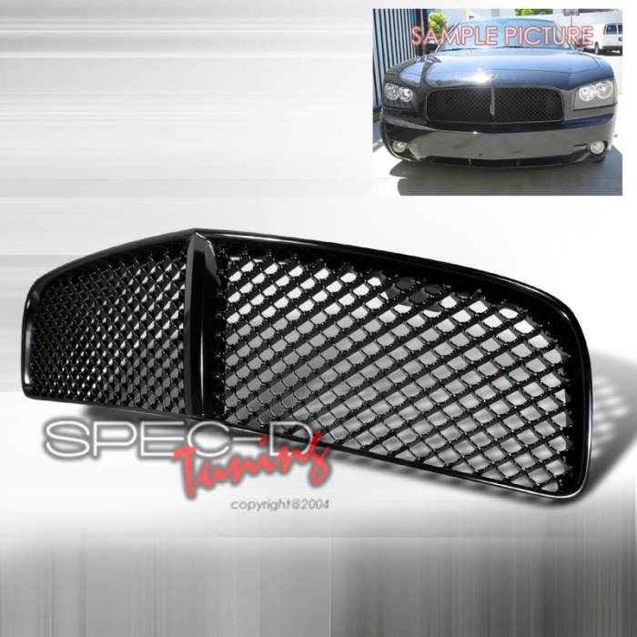 Spec-D - Dodge Charger Spec-D Mesh Grille - Black - HG-CHG05JM