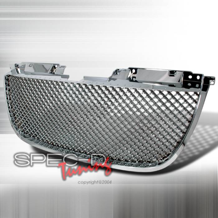 Spec-D - GMC Yukon Spec-D Mesh Grille - Chrome - HG-DEN07C
