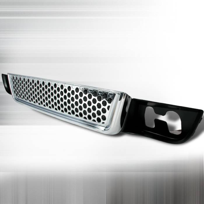 Spec-D - GMC Yukon Spec-D Punch Hole Style Lower Grille - Chrome - HG-DEN07LWCO