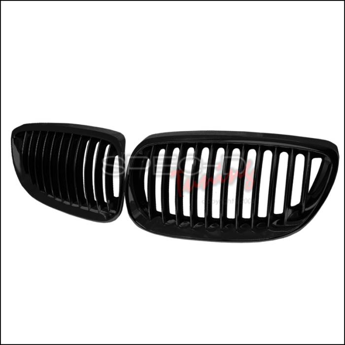 Spec-D - BMW 3 Series 2DR Spec-D Front Hood Grille - Black - HG-E46022BB