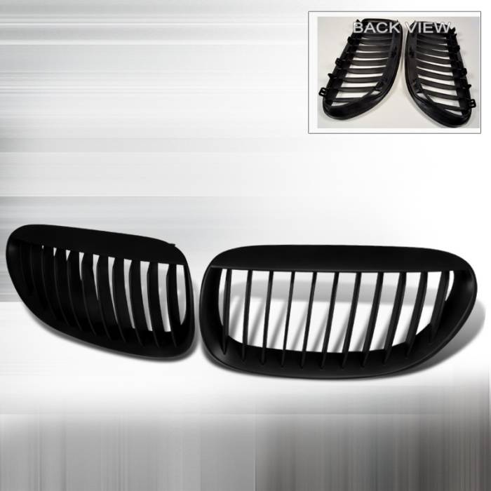 Spec-D - BMW 6 Series Spec-D Front Hood Grille - Black - HG-E6305BB
