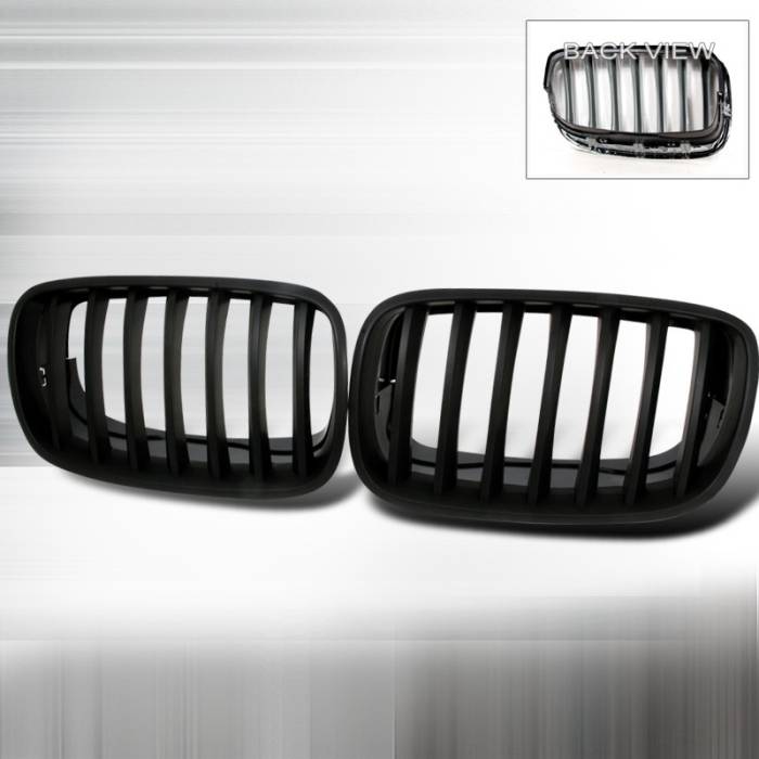 Spec-D - BMW X6 Spec-D Front Hood Grille - Black - HG-E7007BB