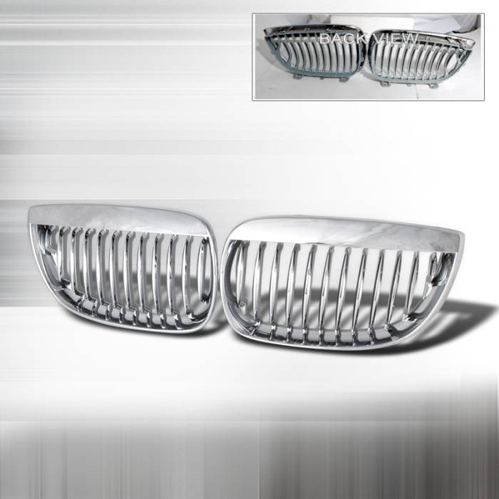 Spec-D - BMW 1 Series Spec-D Front Hood Grille - Chrome - HG-E8708CC