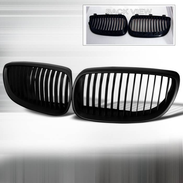Spec-D - BMW 3 Series Spec-D Front Hood Grille - Black - HG-E9207BB
