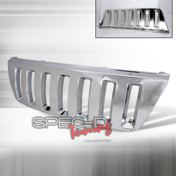 Spec-D - Jeep Grand Cherokee Spec-D Vertical Grille - Chrome - HG-GKEE99CVTH2