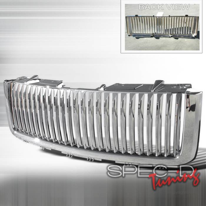 Spec-D - GMC Sierra Spec-D Mesh - Chrome Grille - HG-GMC07CO