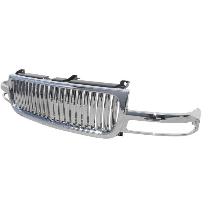 Spec-D - GMC Sierra Spec-D Vertical Grille - Chrome - HG-GMC99CVT