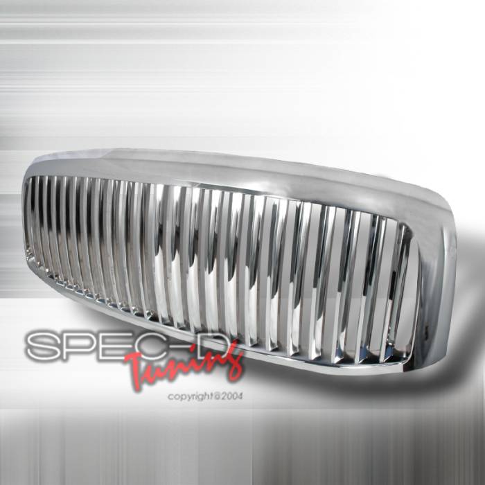 Spec-D - Dodge Ram Spec-D Vertical Grille - Chrome - HG-RAM06CVT