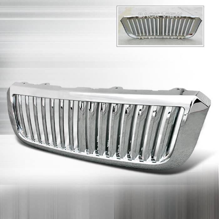 Spec-D - Ford Ranger Spec-D Vertical Grille - Chrome - HG-RAN02CVT