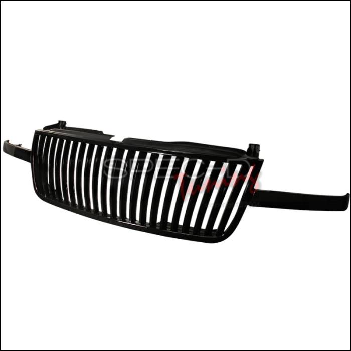 Spec-D - Chevrolet Silverado Spec-D Vertical Grille - Black - HG-SIV03JMVT