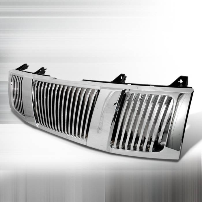 Spec-D - Nissan Titan Spec-D Vertical Grille - Chrome - HG-TIT04CVT