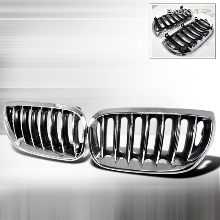 Spec-D - BMW X3 Spec-D Hood Grille - Chrome - HG-X304CC
