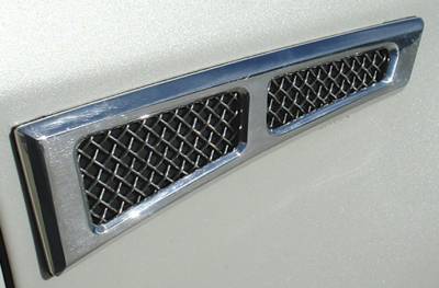T-Rex - Lincoln MKX T-Rex Side Vents - Chrome Plated with Mesh - 11717