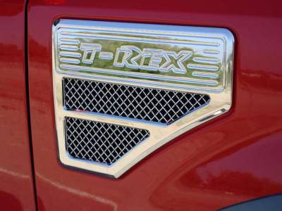 T-Rex - Ford Superduty T-Rex Side Vent - Billet Chrome Plated - 54564