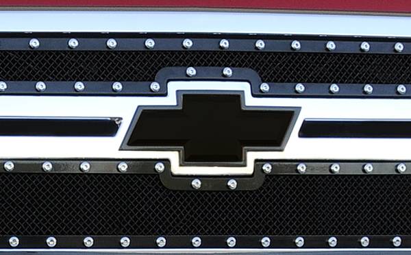 T-Rex - Chevrolet Silverado T-Rex Billet Bowtie with Border - Black - 19114B