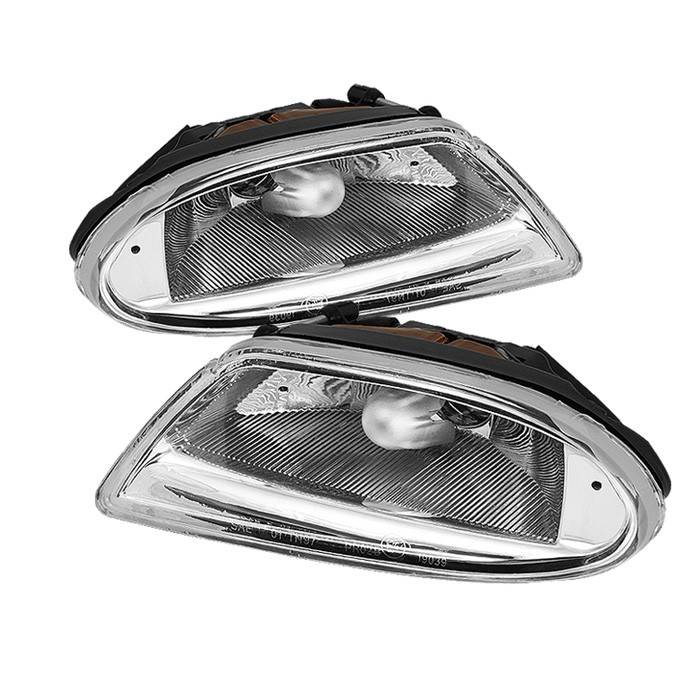Spyder - Mercedes-Benz ML Spyder Fog Lights - No Switch - Chrome - FL-CH-MBW16398-C