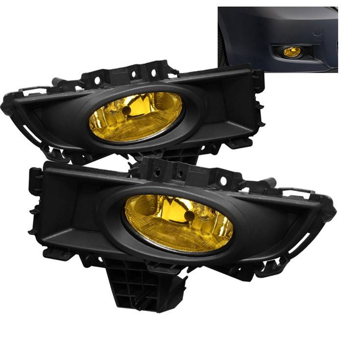 Spyder - Mazda 3 4DR Spyder OEM Fog Lights - Yellow - FL-CL-MAZ307-Y