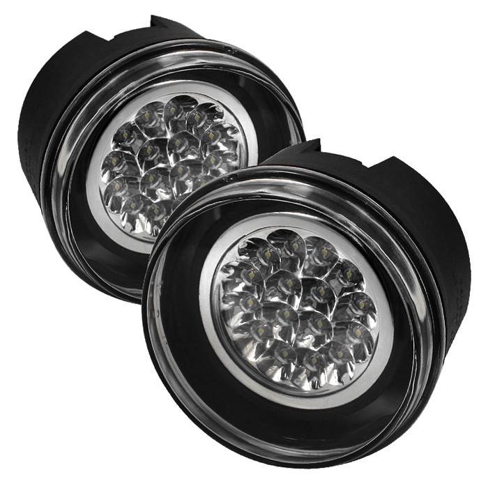 Spyder - Dodge Dakota Spyder LED Fog Lights - Clear - FL-LED-JGC05-C