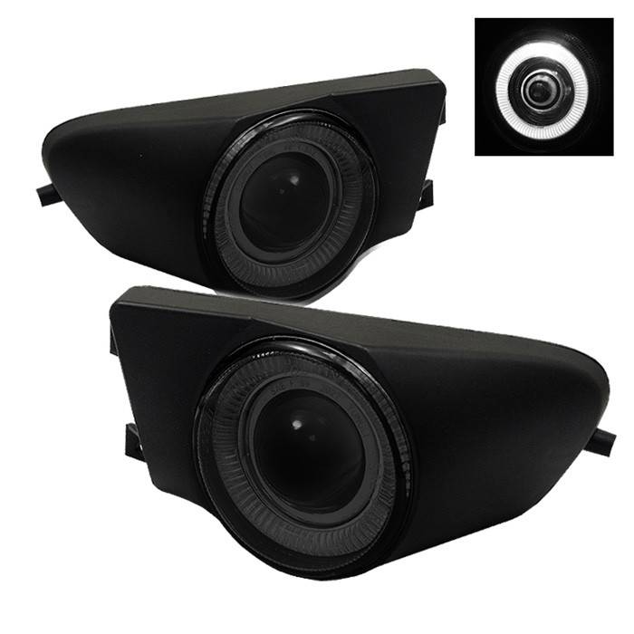 Spyder - BMW 5 Series Spyder Halo Projector Fog Lights - Smoke - FL-P-BE3996-HL-SM