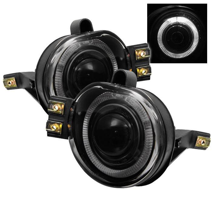 Spyder - Dodge Ram Spyder Halo Projector Fog Lights - Smoke - FL-P-DRAM02-HL-SM