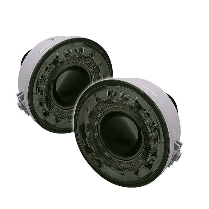 Spyder - Lincoln Mark Spyder Halo Projector Fog Lights - Smoke - FL-P-FF15006-HL-SM
