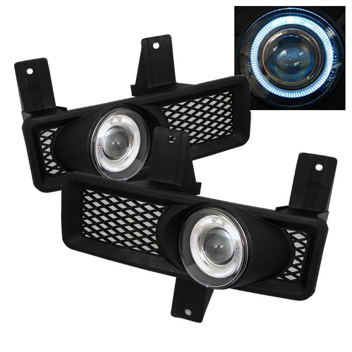 Spyder - Ford F150 Spyder Halo Projector Fog Lights - Clear - FL-P-FF15097-HL