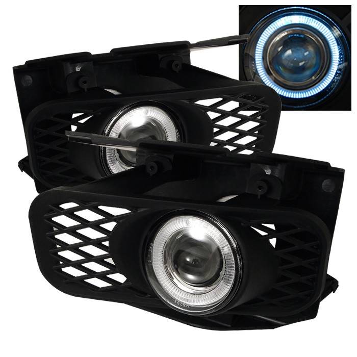 Spyder - Ford Expedition Spyder Halo Projector Fog Lights - Clear - FL-P-FF15099-HL