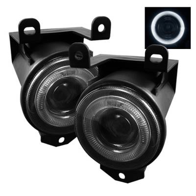 Spyder - GMC Sierra Spyder Halo Projector Fog Lights - Smoke - FL-P-GD99-HL-SM