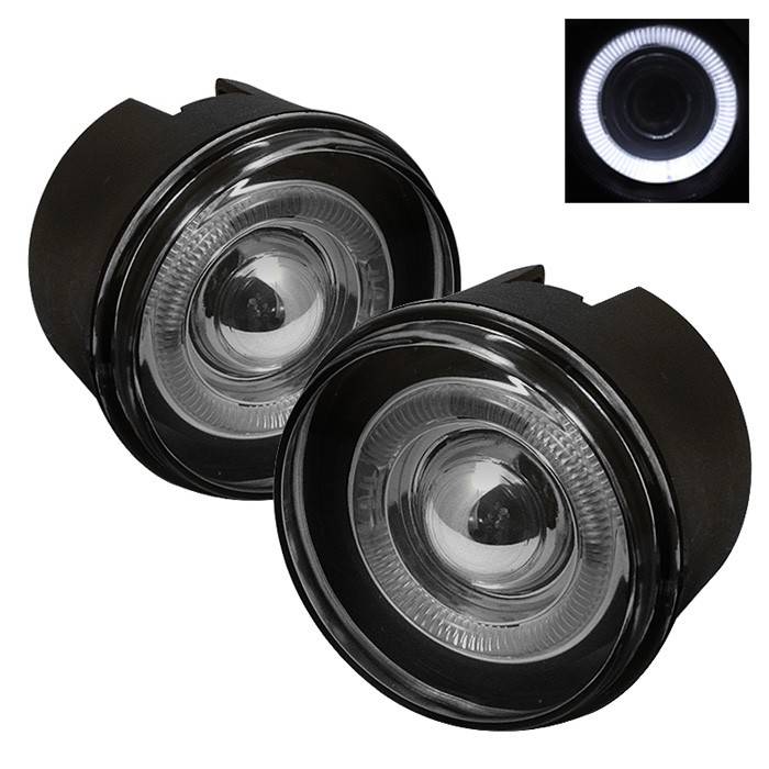 Spyder - Dodge Durango Spyder Halo Projector Fog Lights with Switch - Smoke - FL-P-JGC05-HL-SM